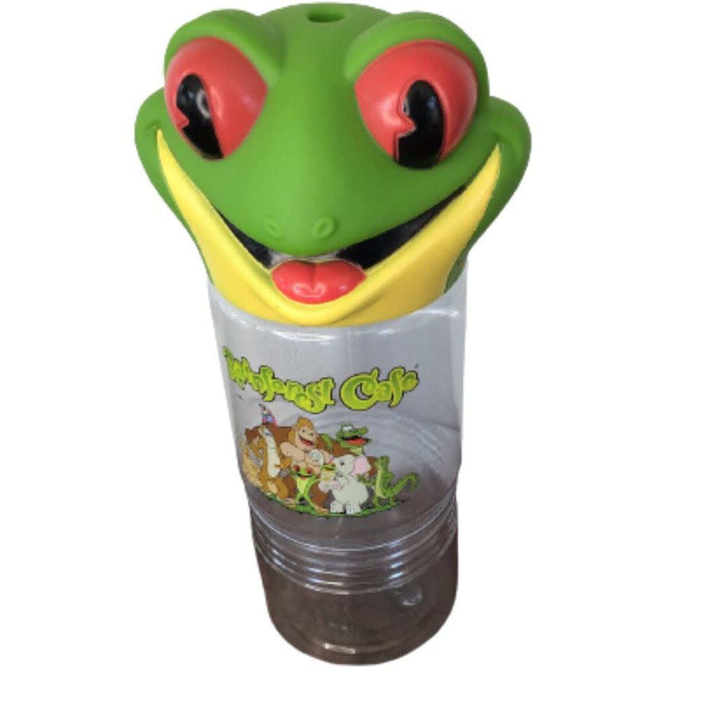 Rainforest Cafe Souvenir Frog Water and Snack Bottle